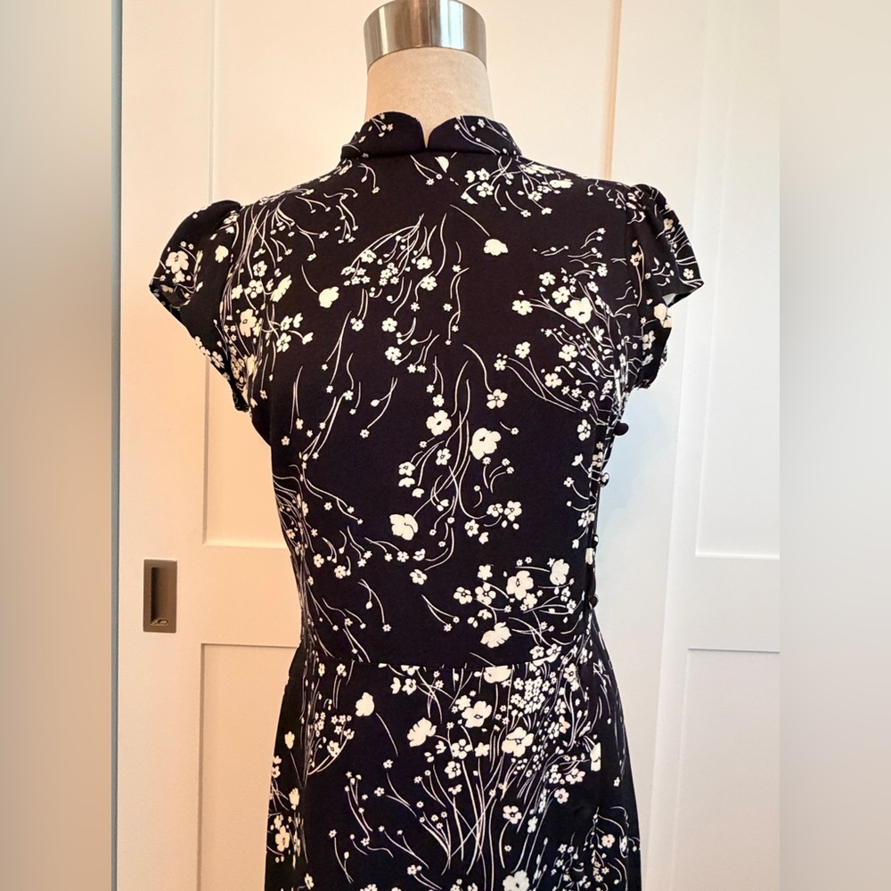 Reformation Mandarin Collar Black Dress -- Super Flattering! - Picture 2 of 14
